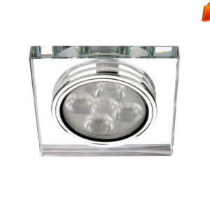 Jupiter LS591 B 7W Kare Camlı Led Spot Armatür Trafolu 6500K Beyaz Işık